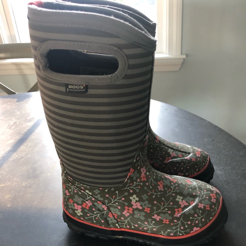 Bogs Kids Classic Flower Stripe Boot